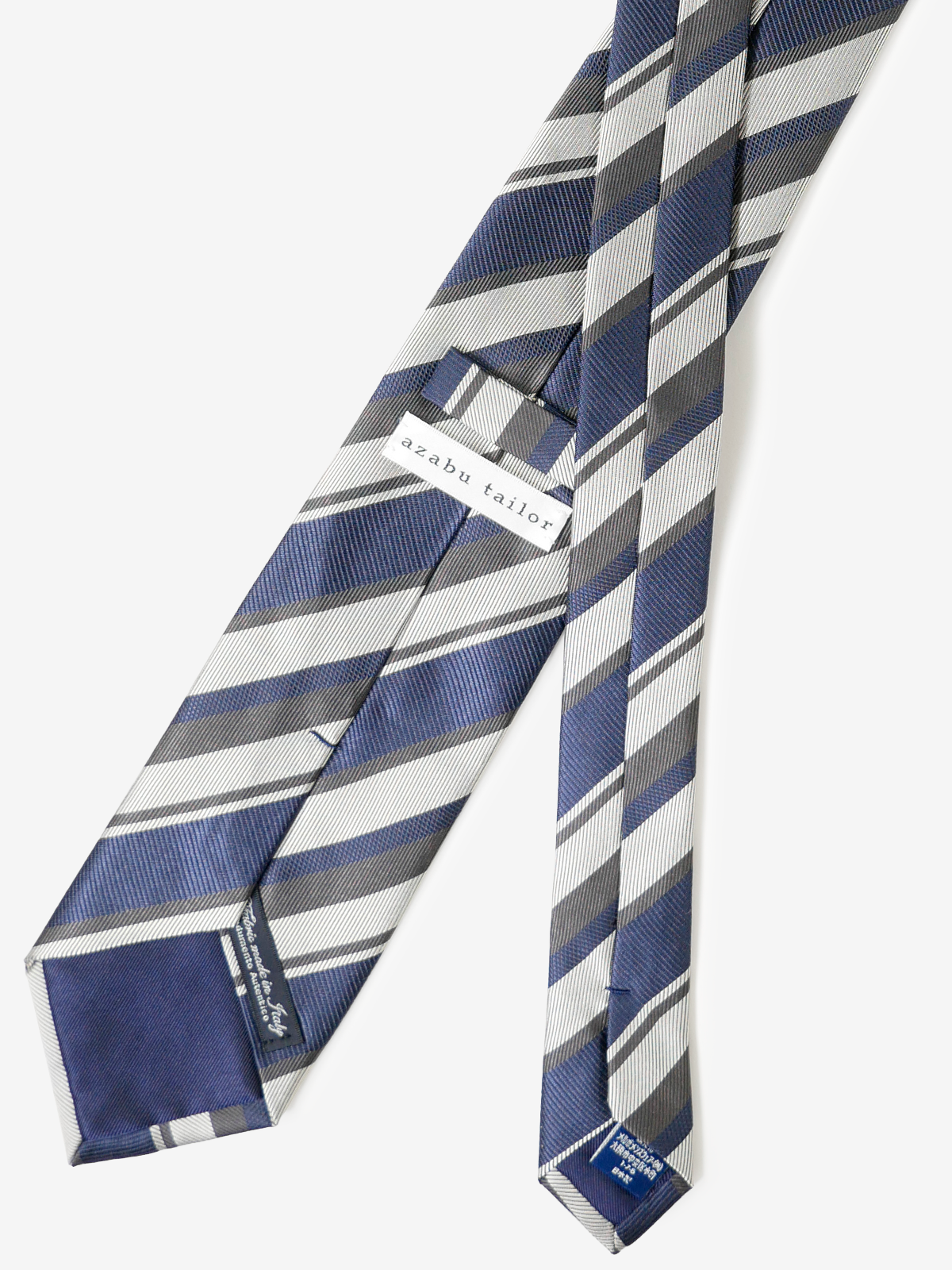 Classico Seta|Stripe Tie|グレー
