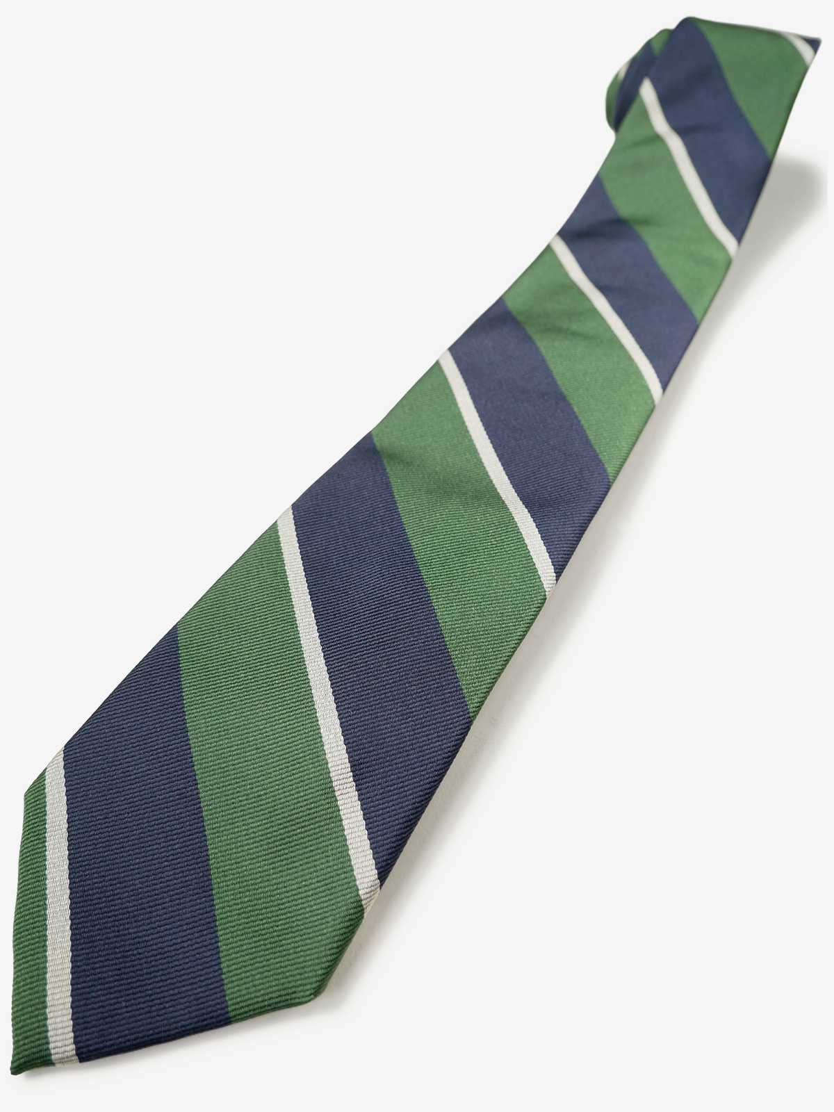 Classico Seta|Regimental Striped Necktie|グリーン