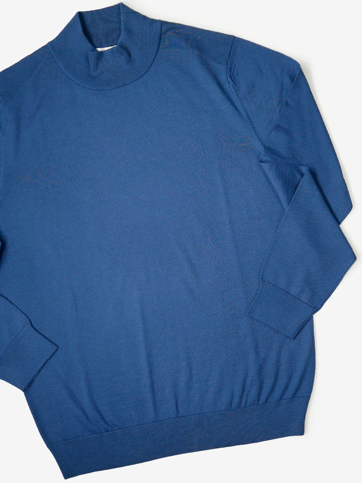 Mock-Neck Sweater|ブルー