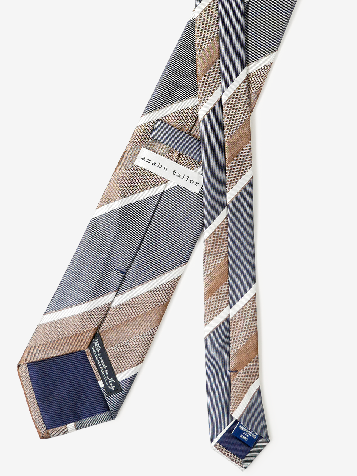 Classico Seta|Stripe Tie|ベージュ