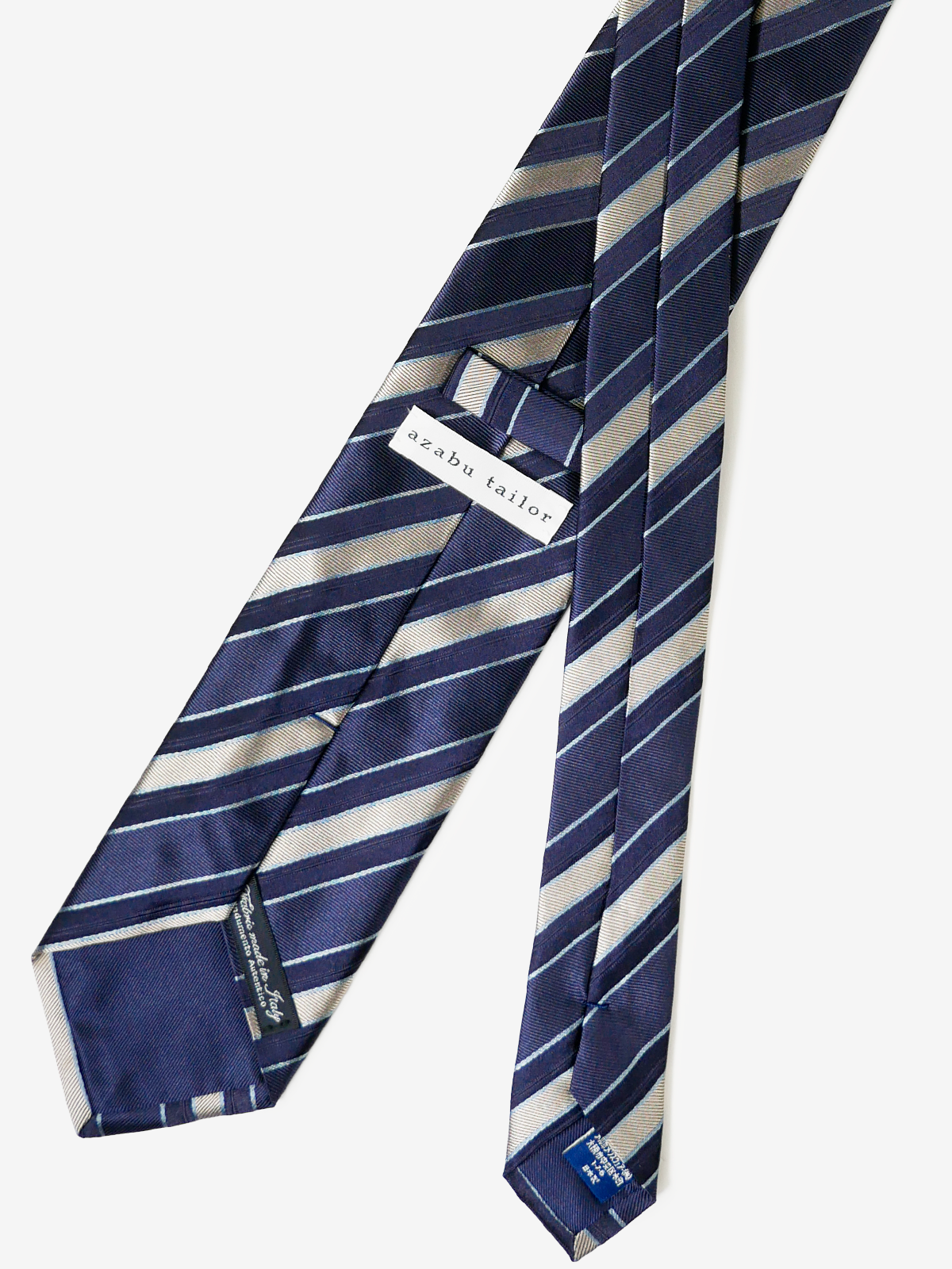Classico Seta|Stripe Tie|ベージュ