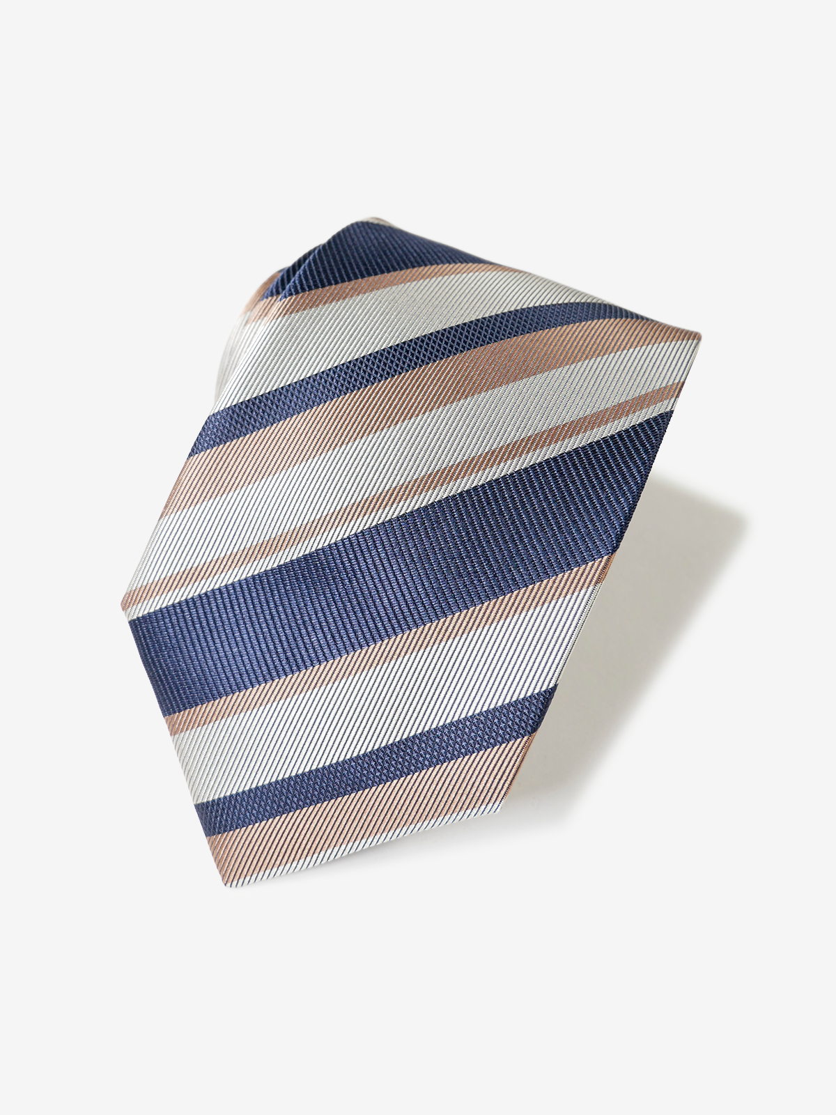 Classico Seta|Stripe Tie|ピンクベージュ