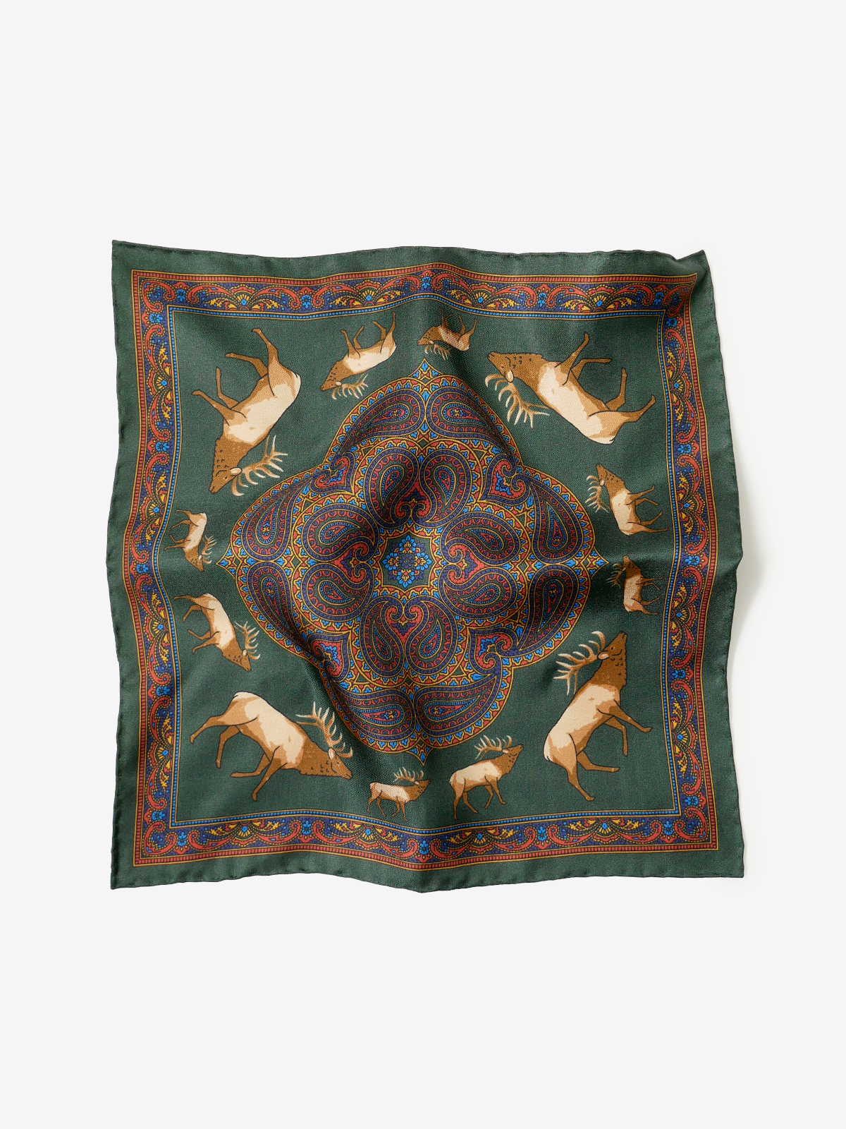 ROBERT KEYTE|Silk Pocket Square|グリーン