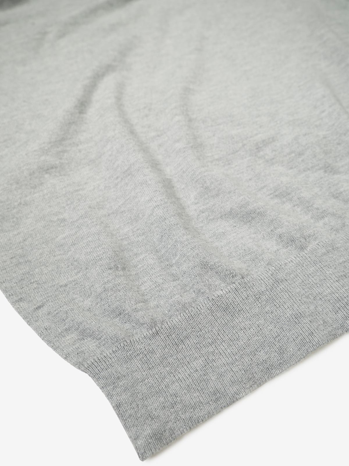 Cotton Knit Polo Shirt|グレー