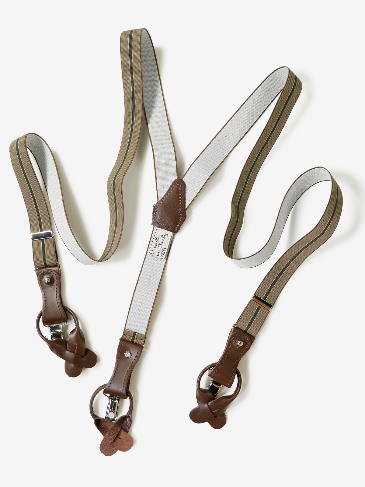 La Ducale|Stripes Suspenders|ベージュ