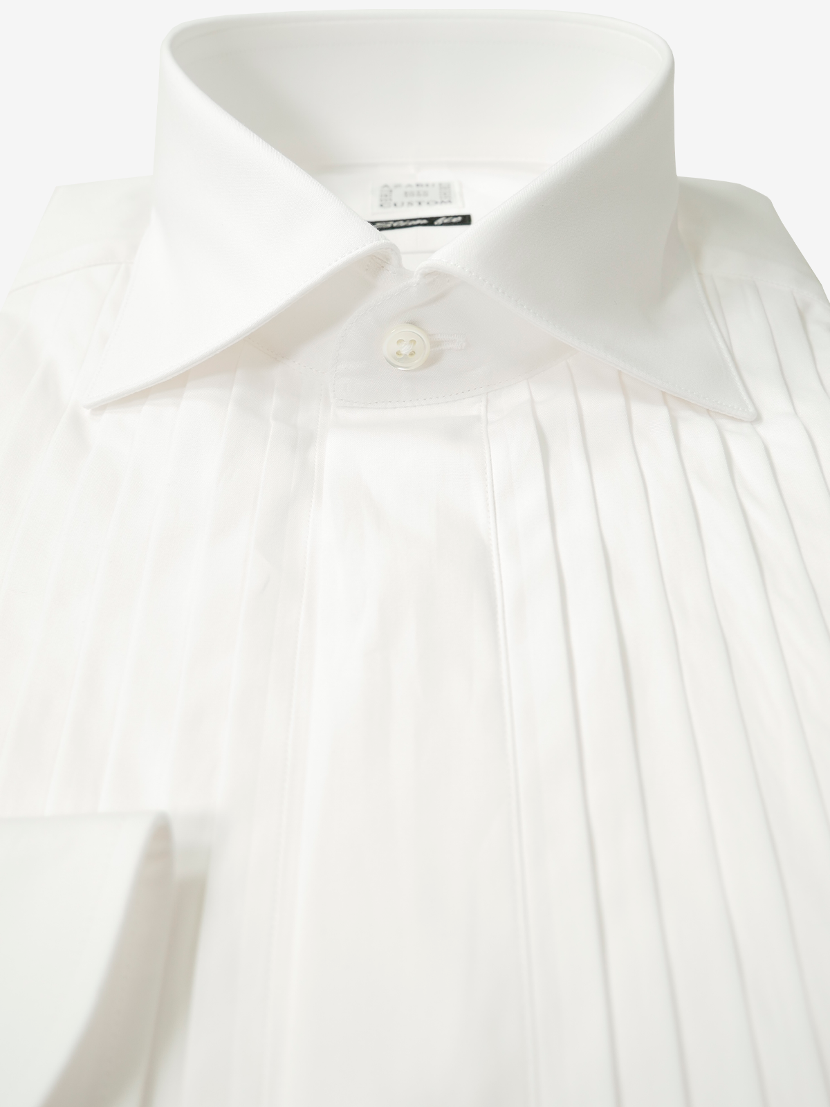 Pleated Slim Fit Shirt|ホワイト