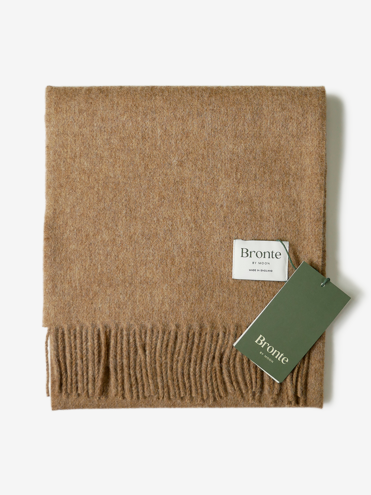 MOON|Solid Wool Scarf|ブラウン