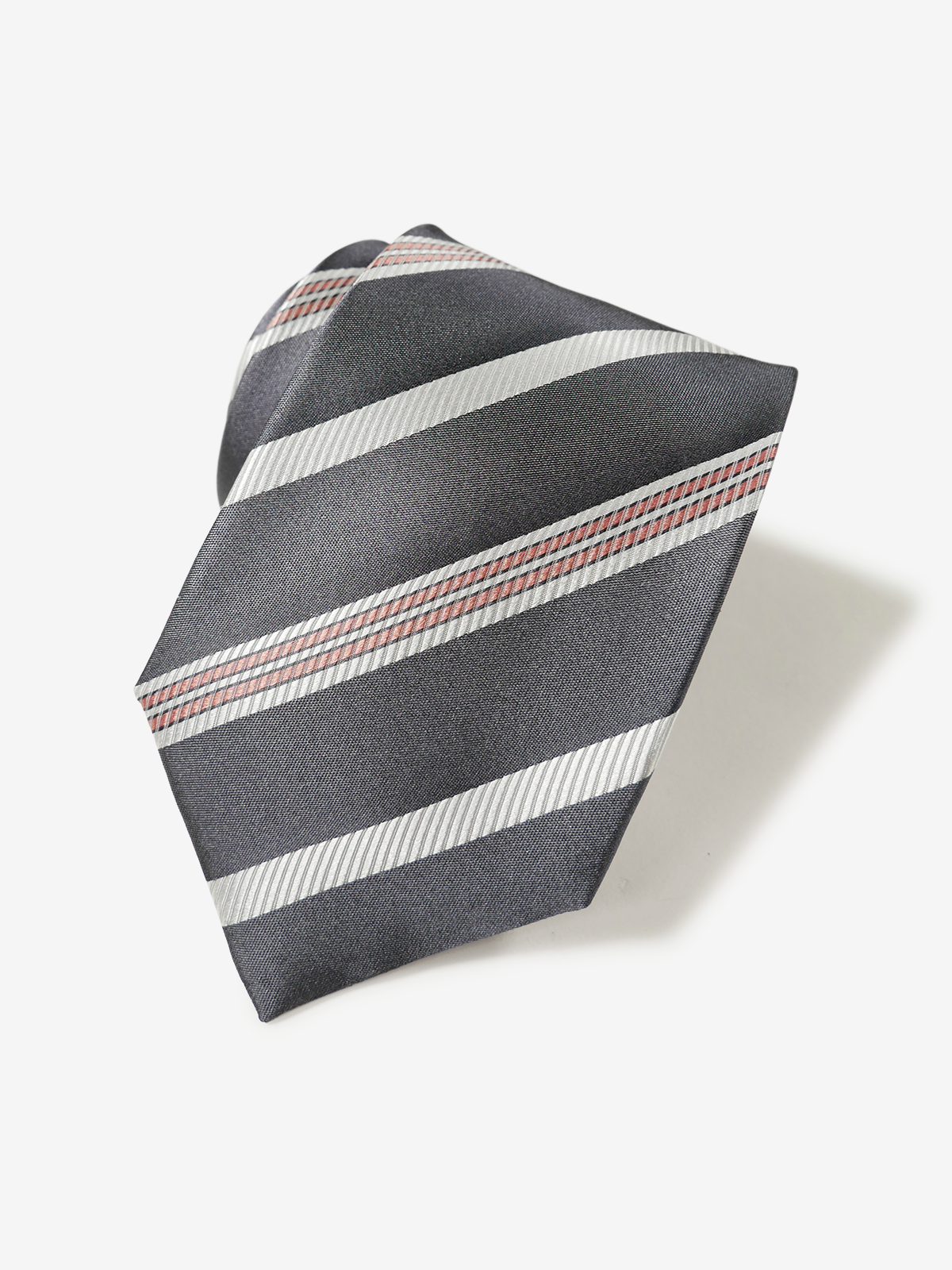 Classico Seta|Stripe Tie|グレー