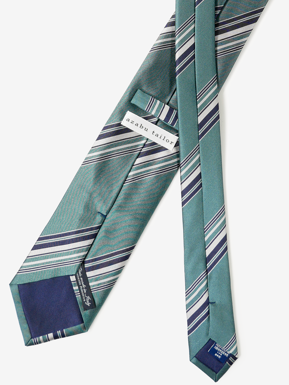 Classico Seta|Stripe Tie|グリーン