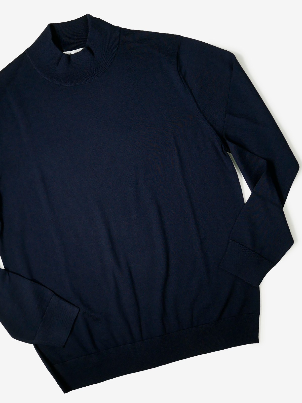 Mock-Neck Sweater|ネイビー