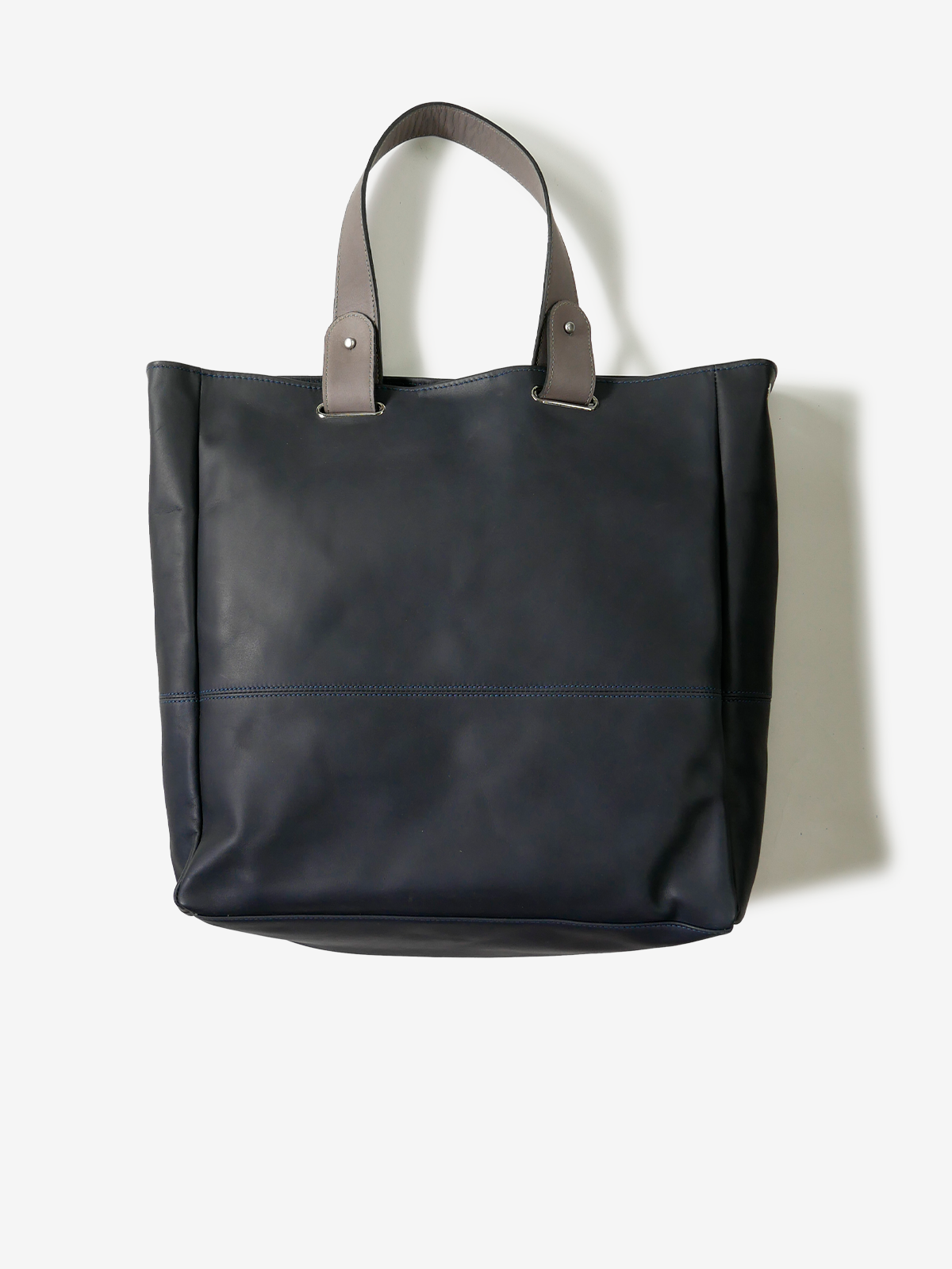 TUSTING｜2WAY Tote Bag Plain Leater｜ネイビー