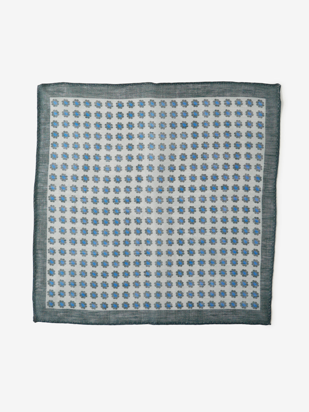 Flower Dots Pocket Square|グレー