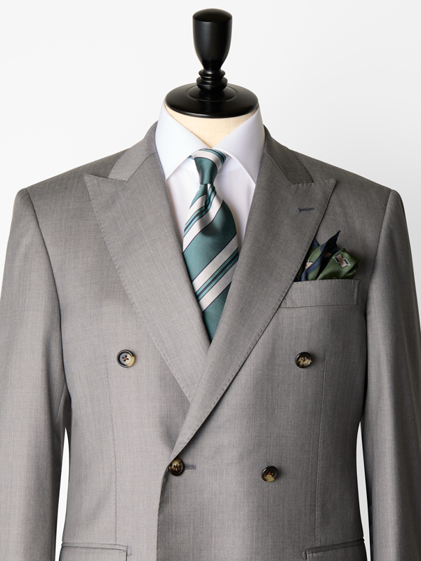 Classico Seta|Stripe Tie|グリーン