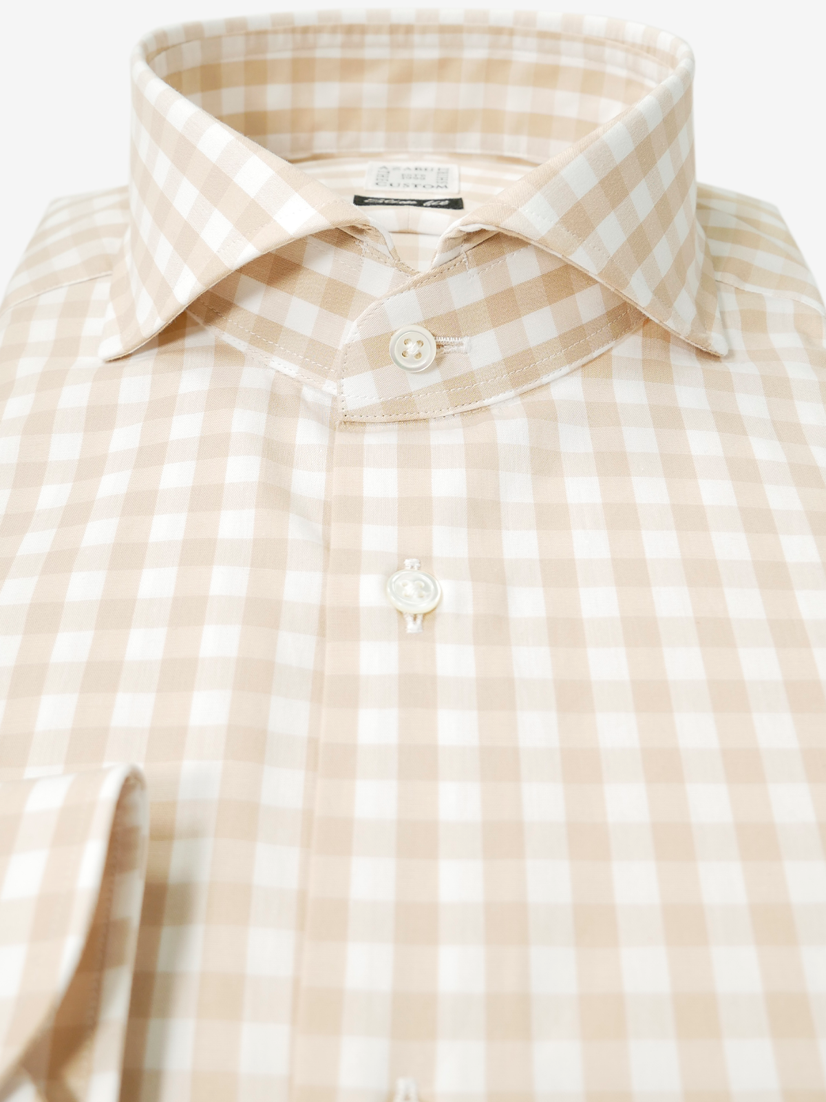 Checked Slim Fit Shirt|ベージュ