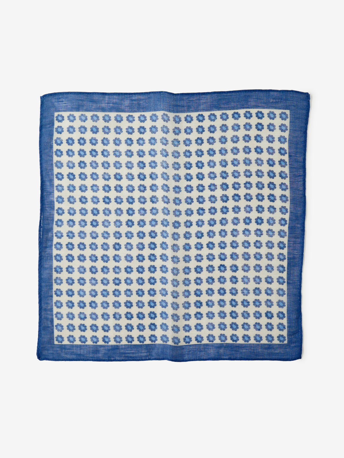 Flower Dots Pocket Square|ブルー