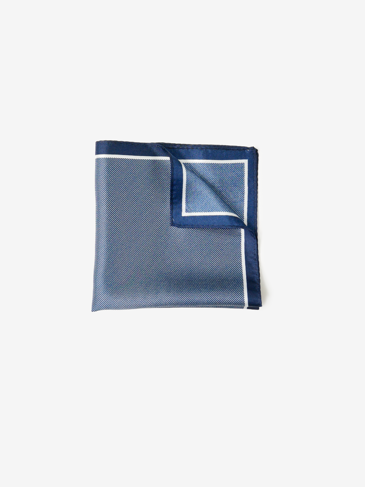 Classico Seta|Silk Pocket Square|ネイビー