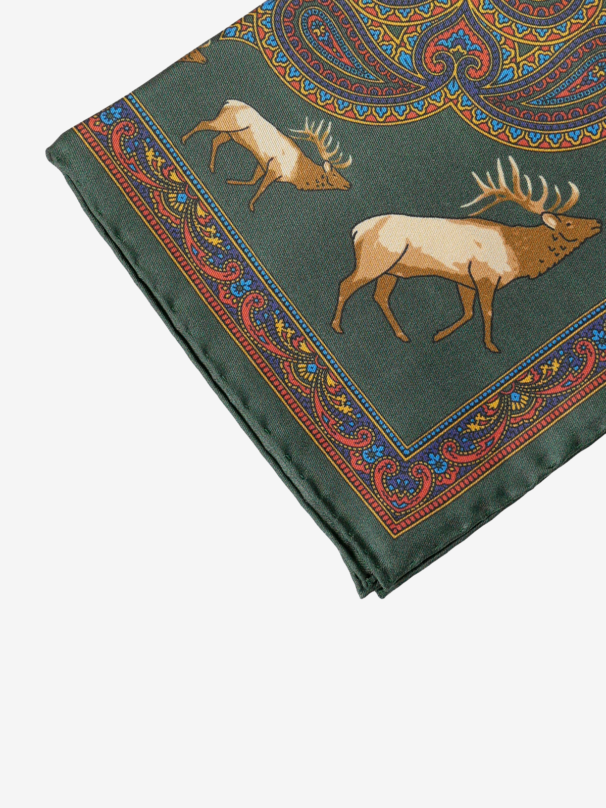 ROBERT KEYTE|Silk Pocket Square|グリーン