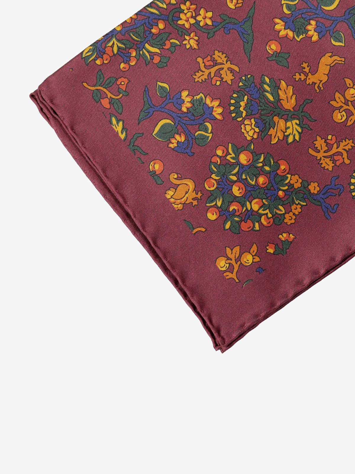 ROBERT KEYTE|Silk Pocket Square|ボルドー