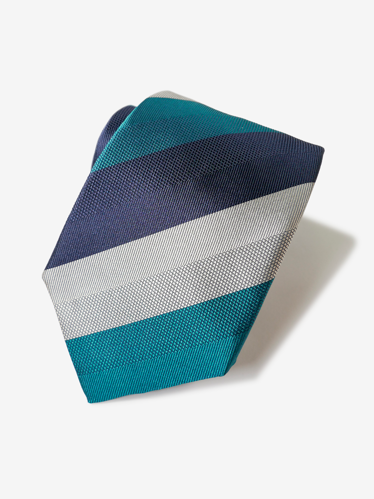 Classico Seta|Stripe Tie|ブルーグリーン