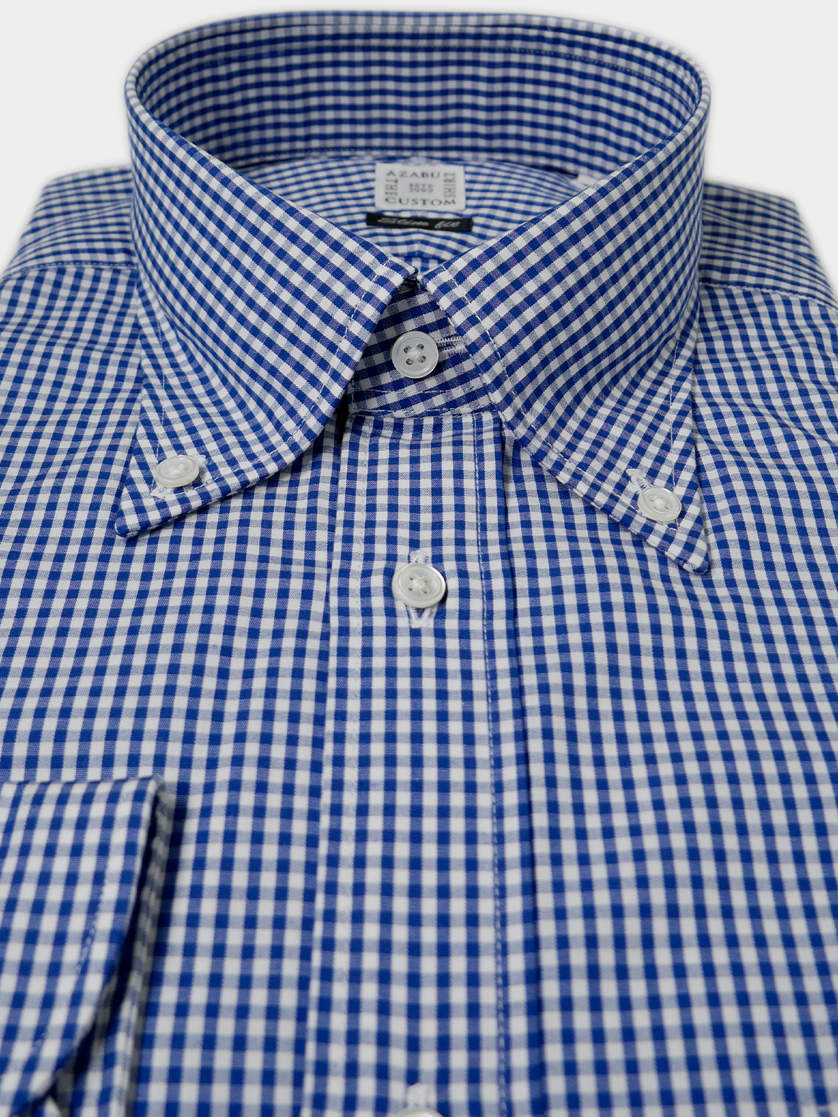 Checked Slim Fit Shirt|ネイビー