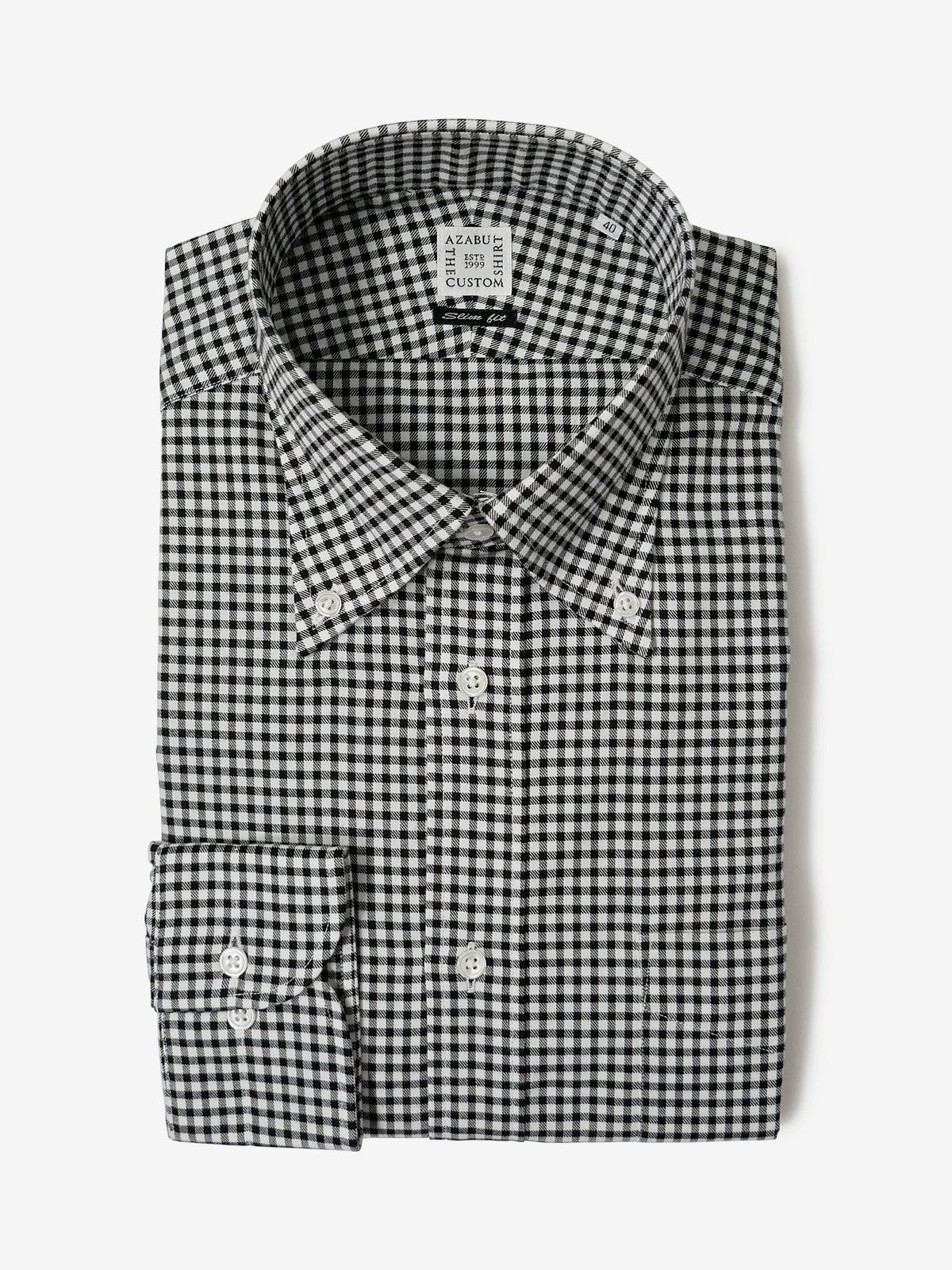 Checked Slim Fit Shirt｜ブラック