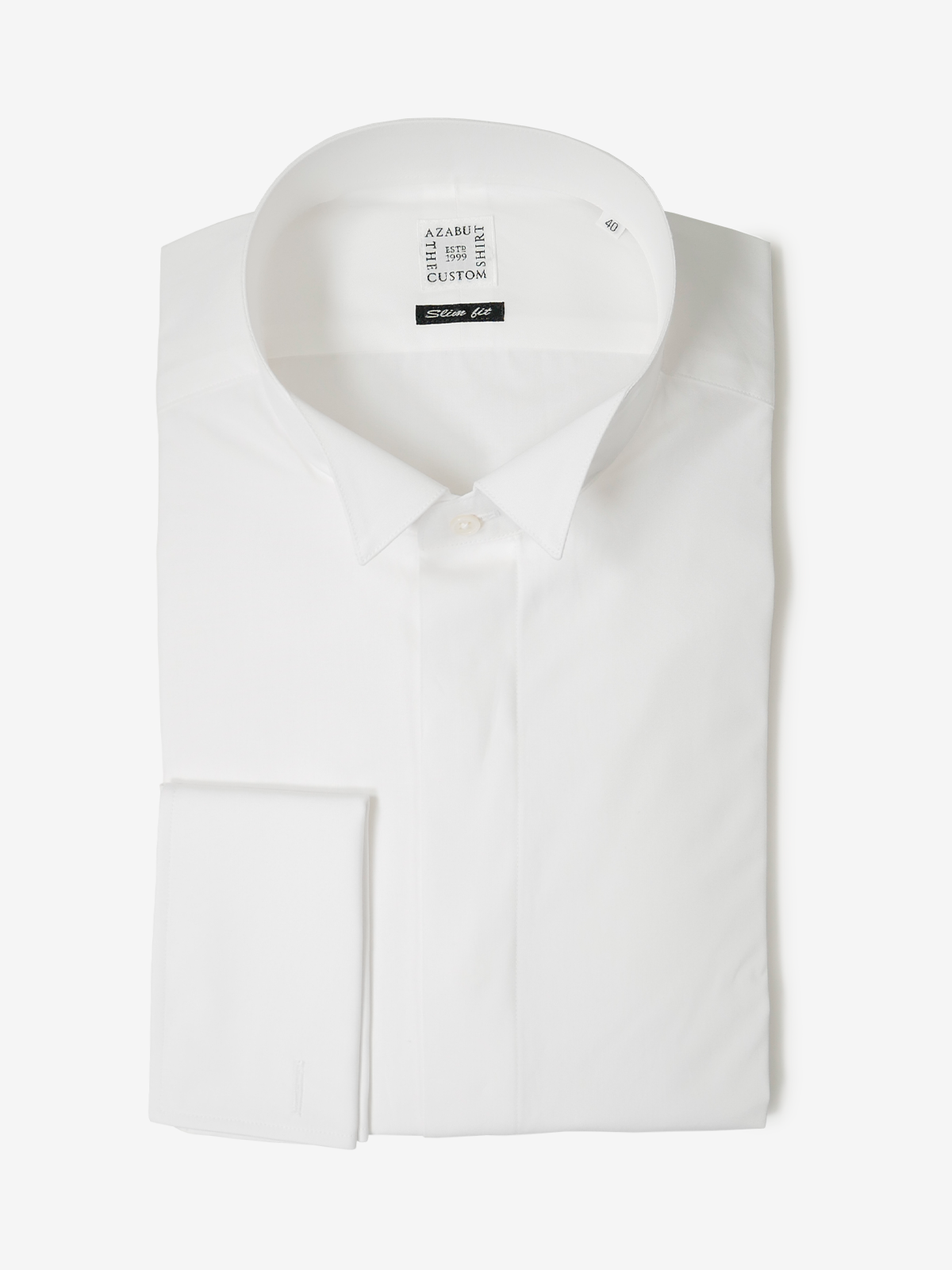Wing Collar Slim Fit Shirt|ホワイト