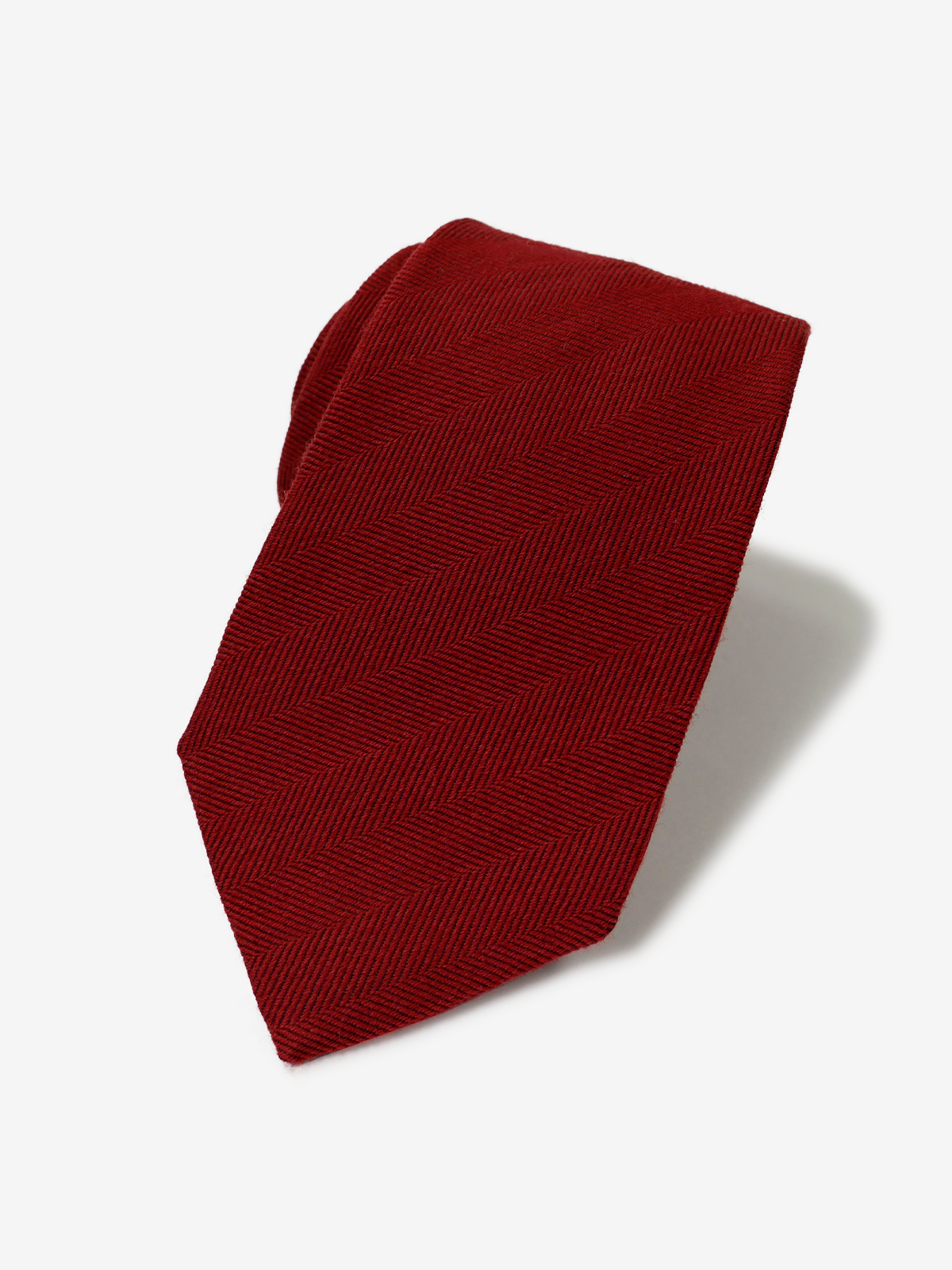 Herringbone Wool Tie｜レッド