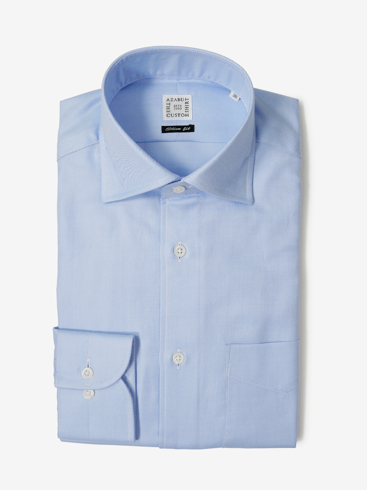 Twill Slim Fit Shirt|サックス