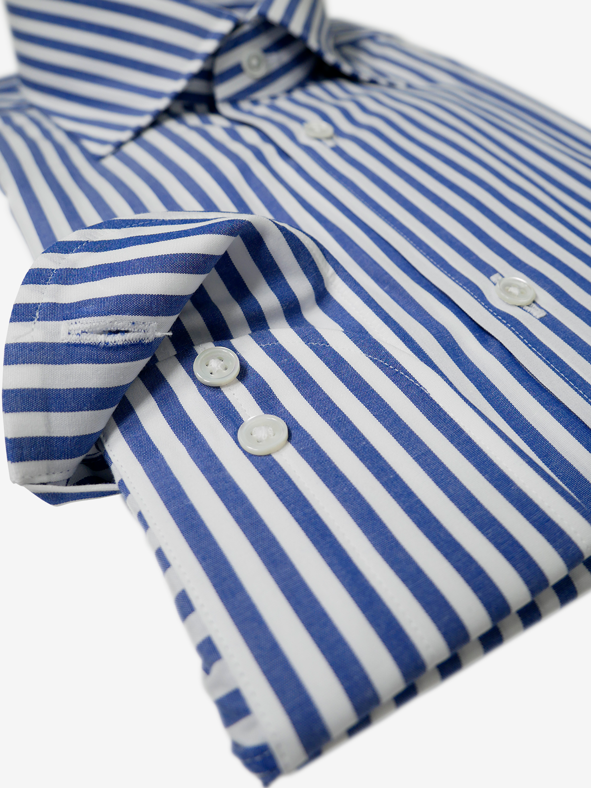 Striped Slim Fit Shirt|ネイビー