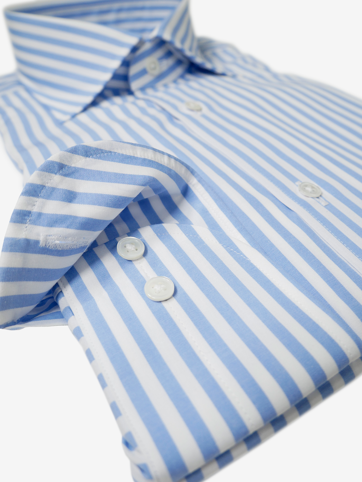 Striped Slim Fit Shirt|サックス
