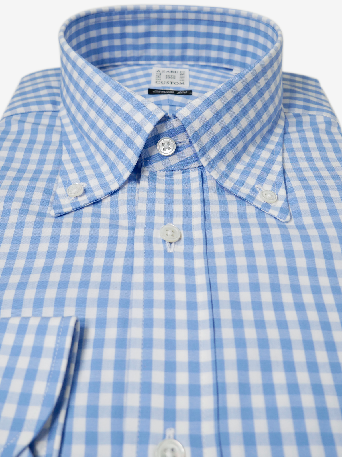 Checked Slim Fit Shirt|サックス