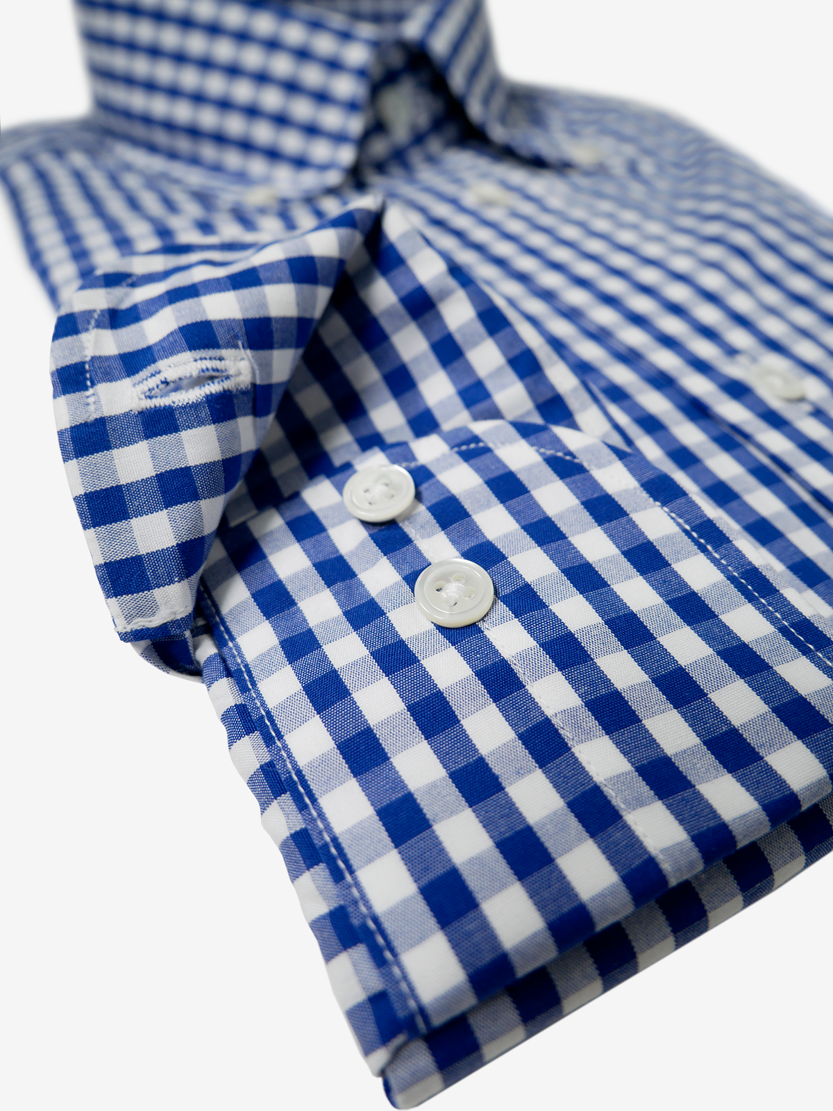 Checked Slim Fit Shirt|ネイビー