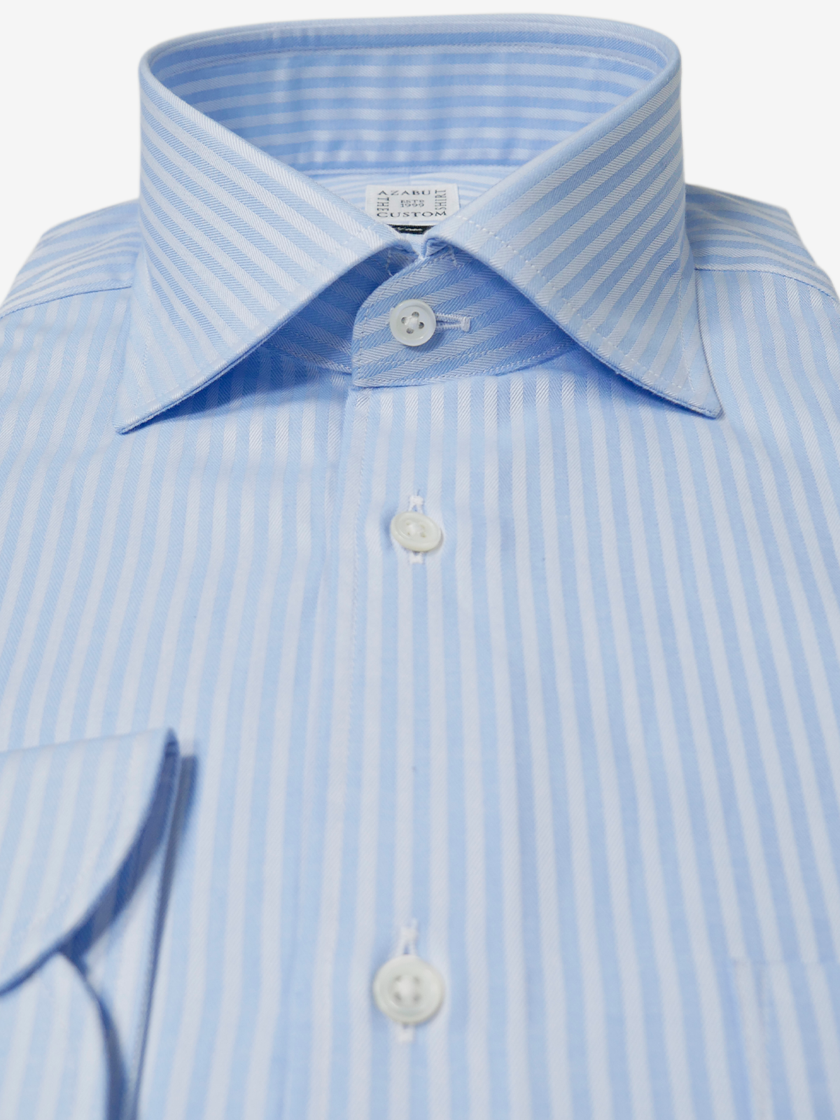 Striped Slim Fit Shirt|サックス