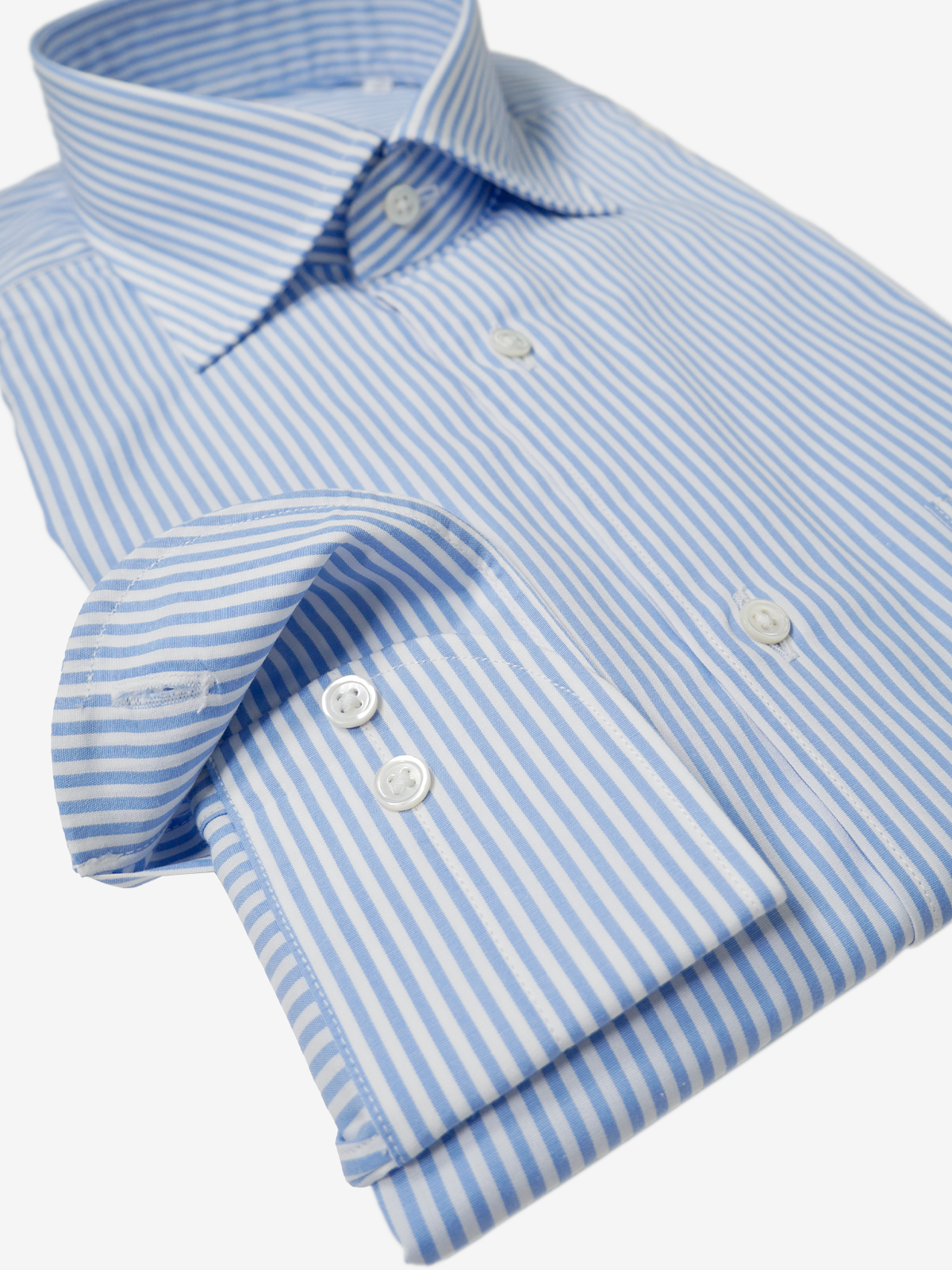 Striped Slim Fit Shirt|サックス