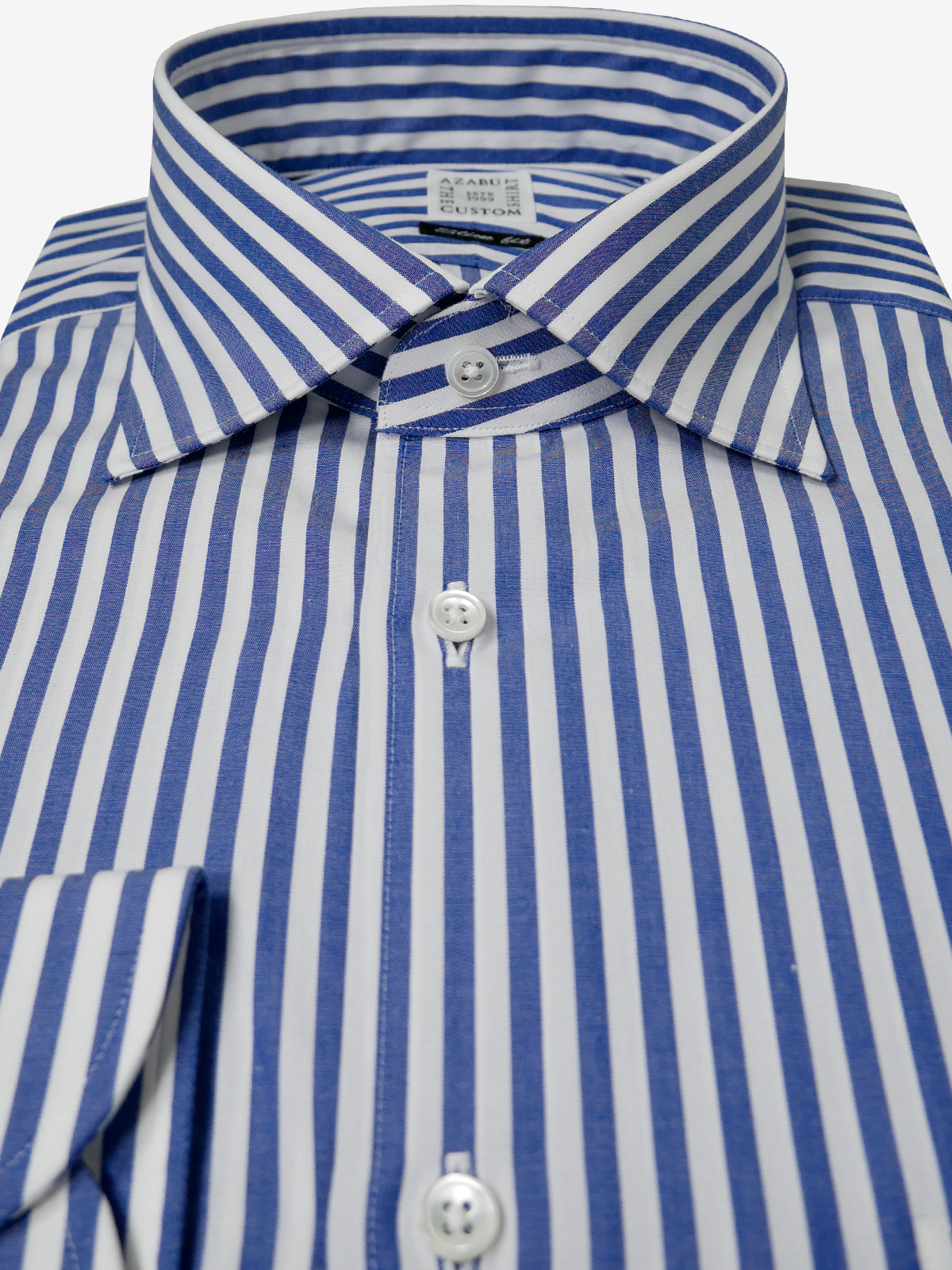 Striped Slim Fit Shirt|ネイビー