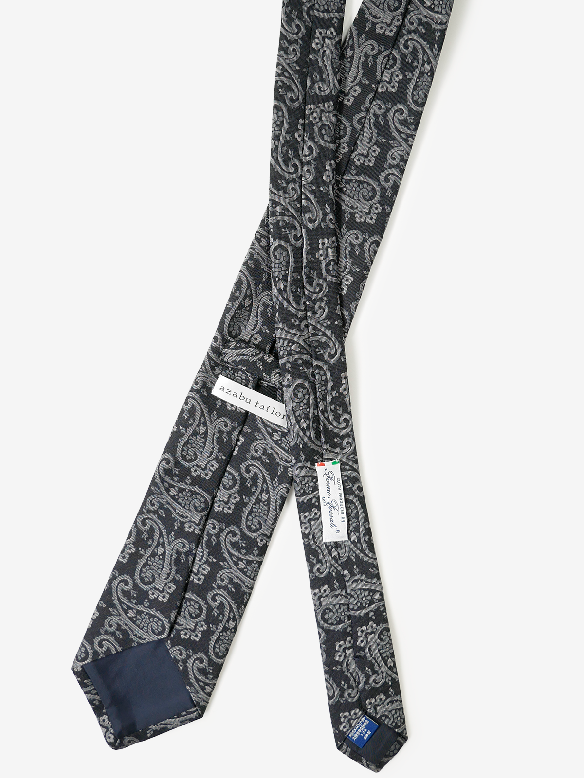 Fermo Fossati｜Paisley Tie｜ネイビー
