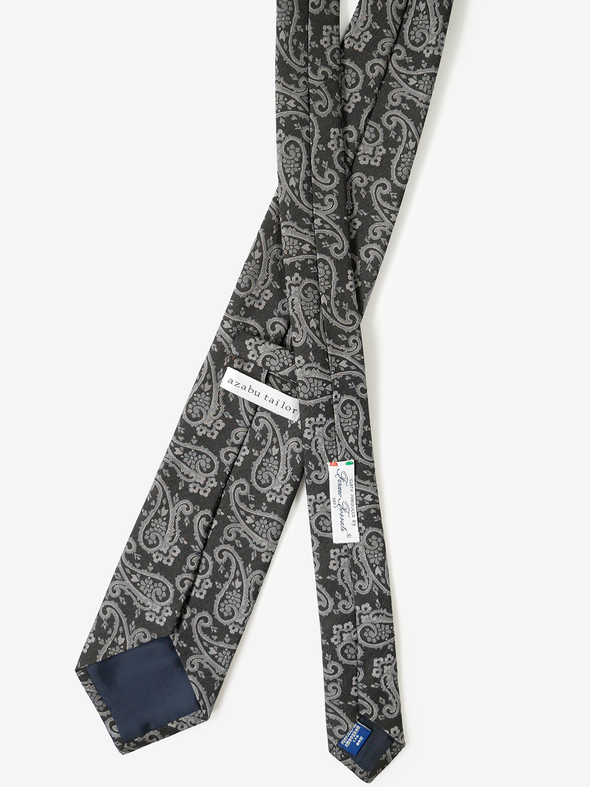 Fermo Fossati｜Paisley Tie｜ブラック