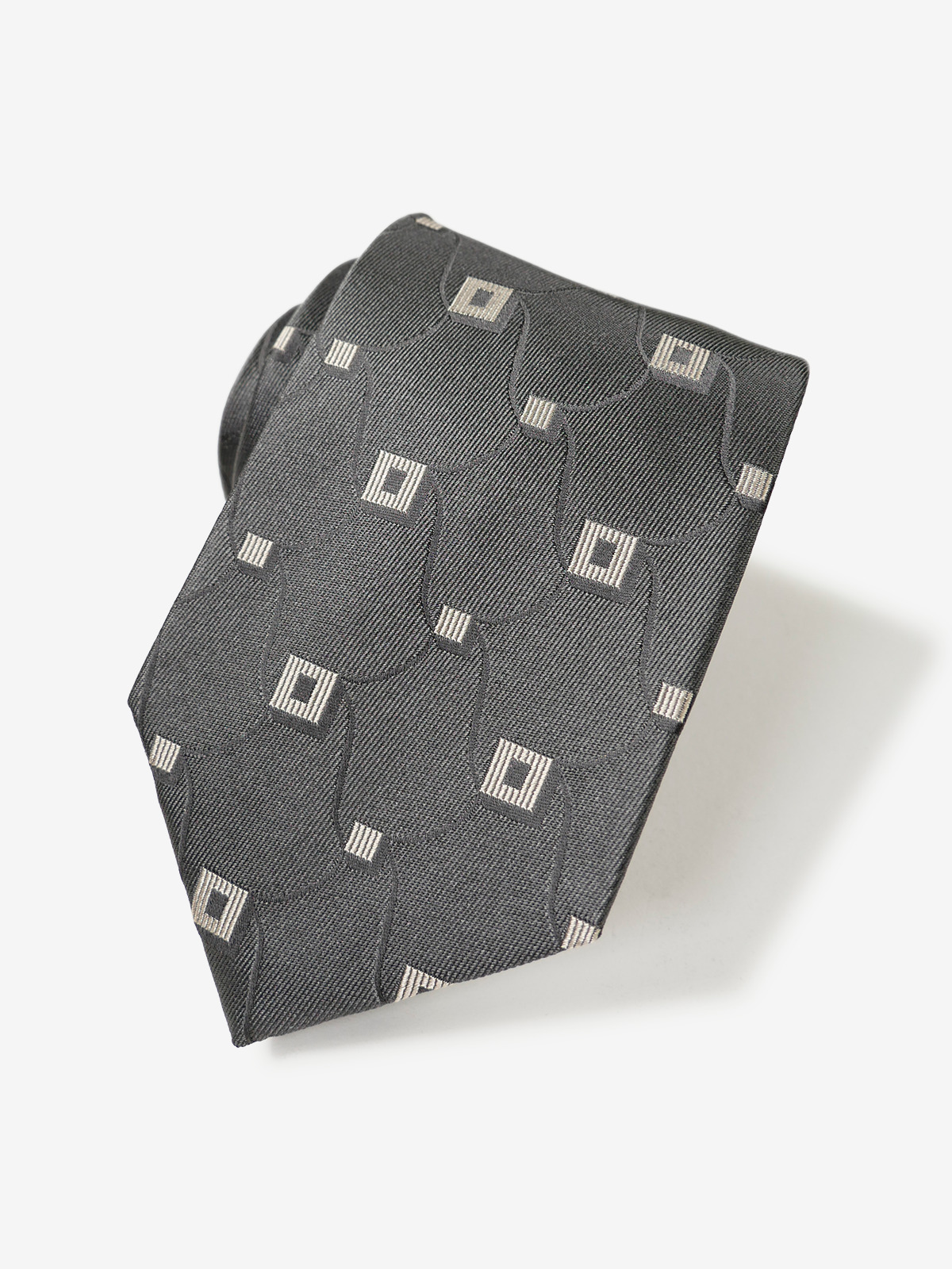 Classico Seta｜Double Square Neat Tie｜グレー