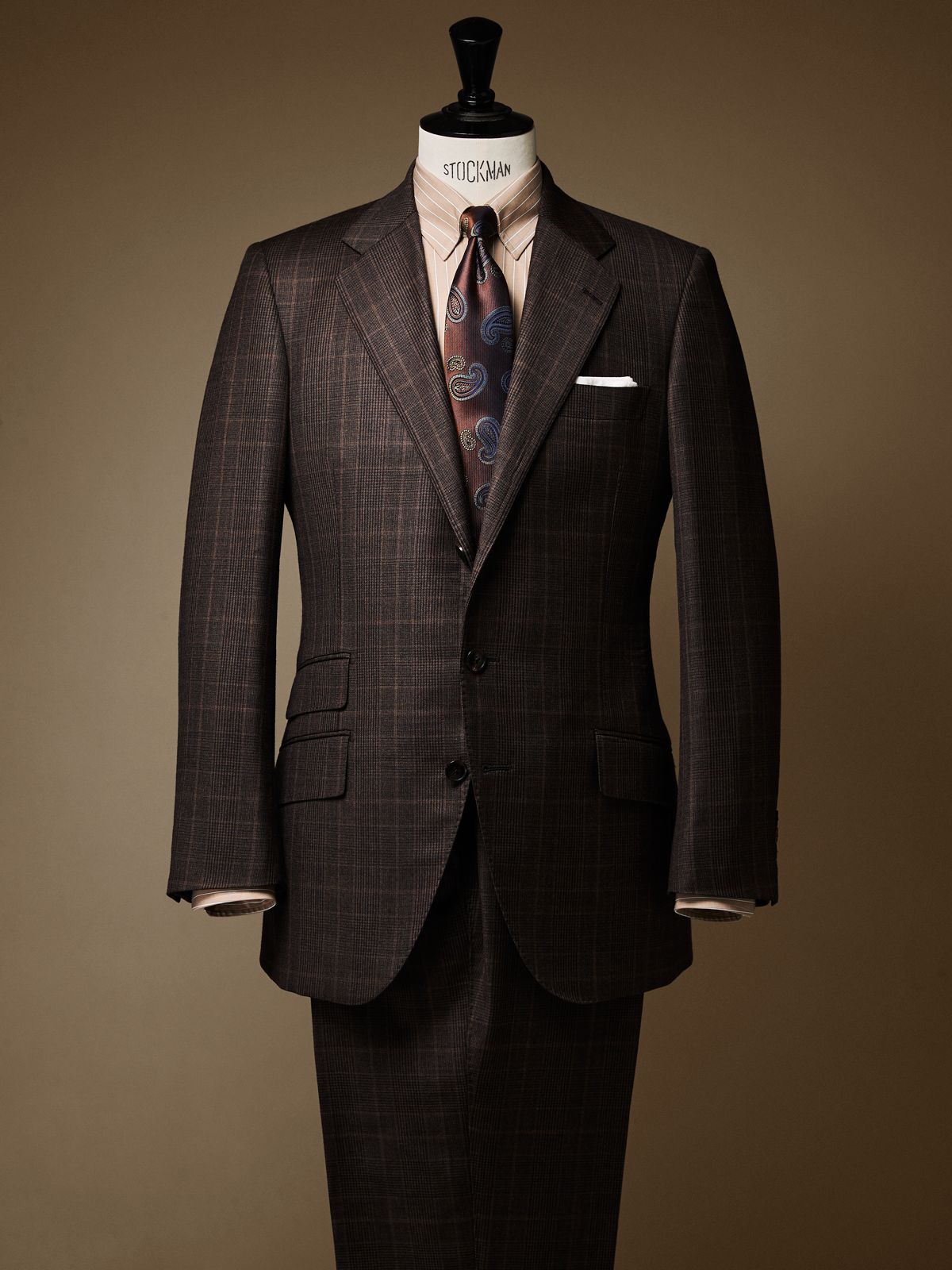 Mantero｜Paisley Neat Tie｜ブラウン