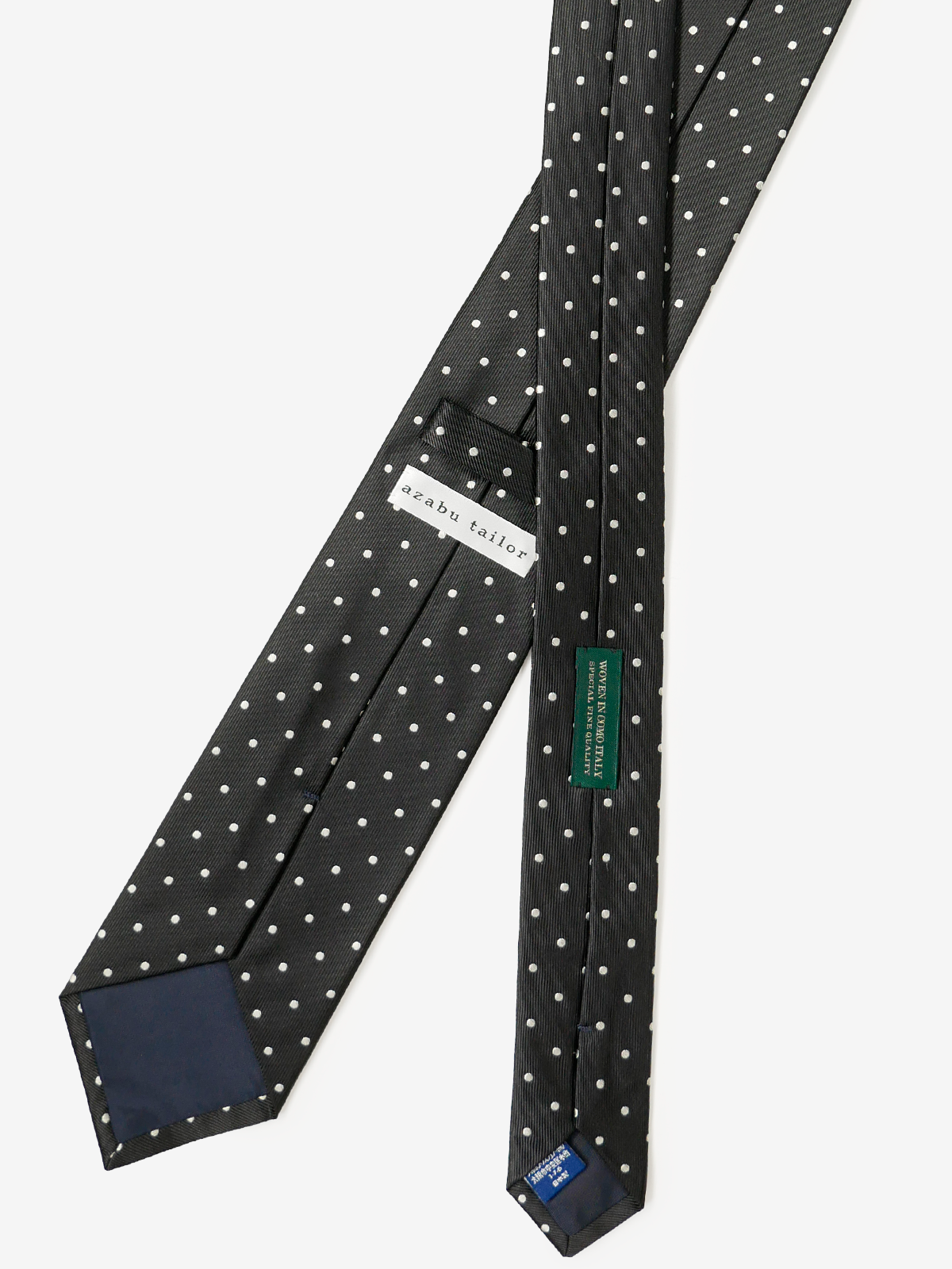 Mantero｜Polka Dot Tie｜ブラック