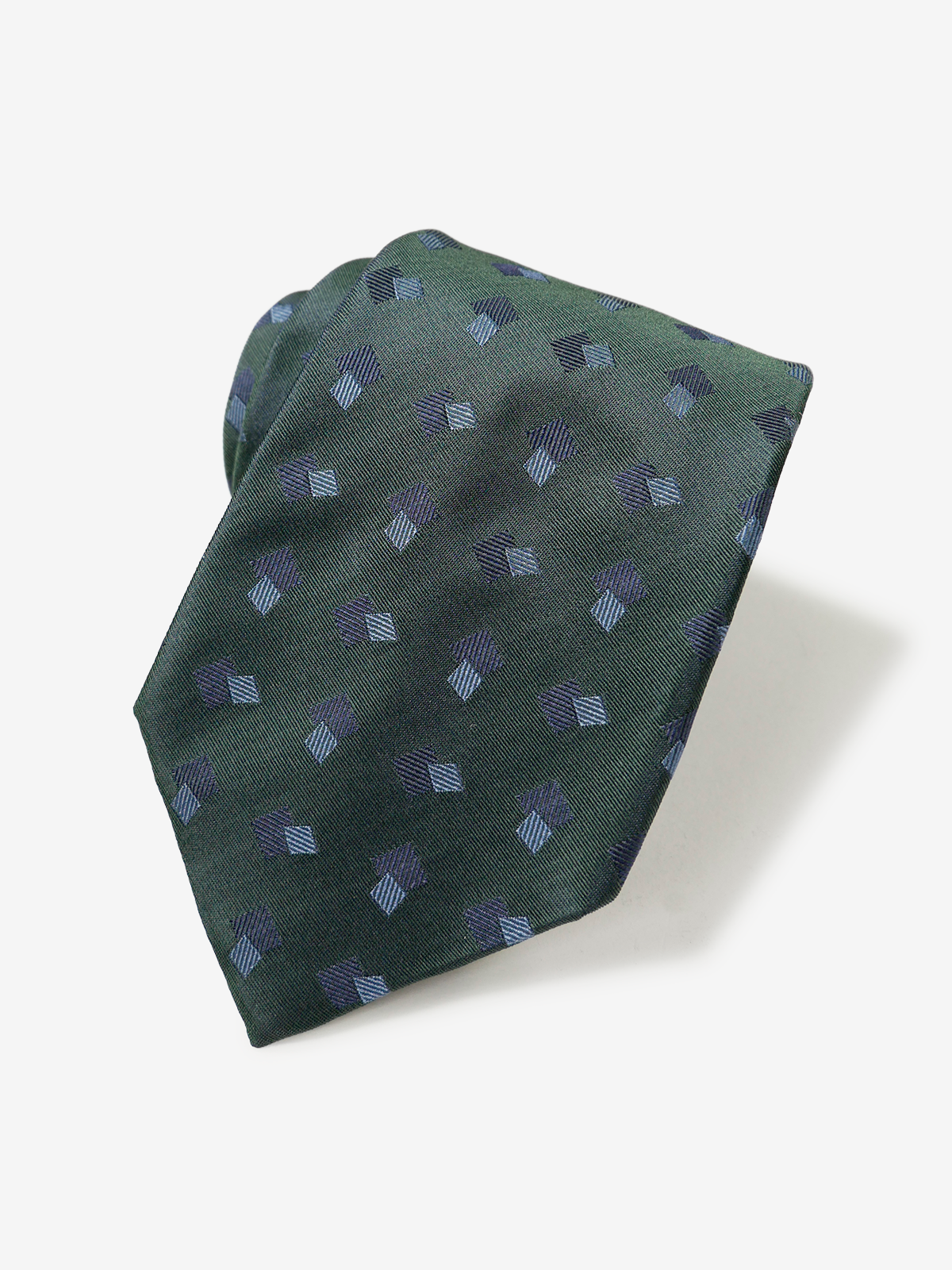 Classico Seta｜Double Square Neat Tie｜グリーン