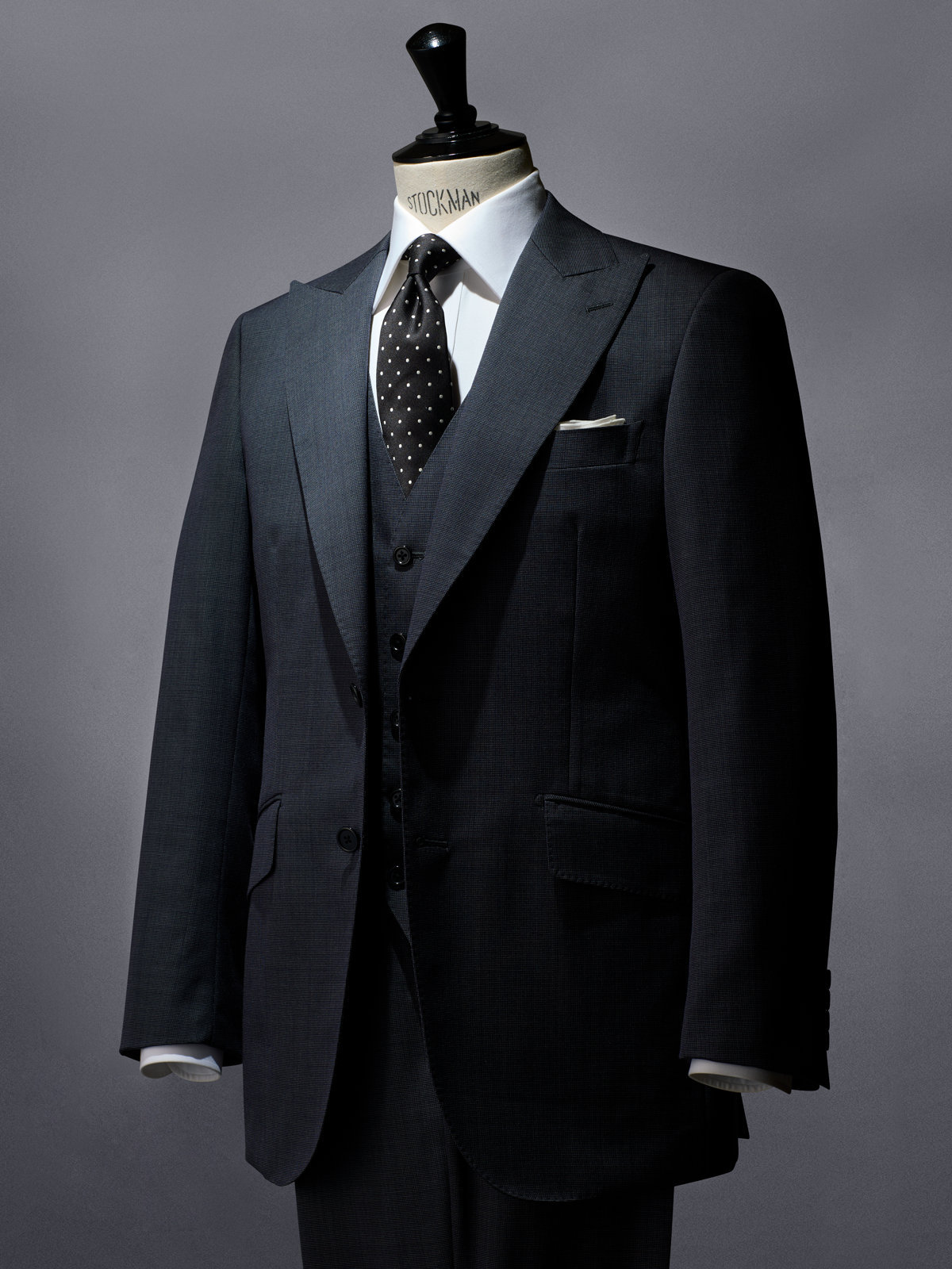 Mantero｜Polka Dot Tie｜ブラック