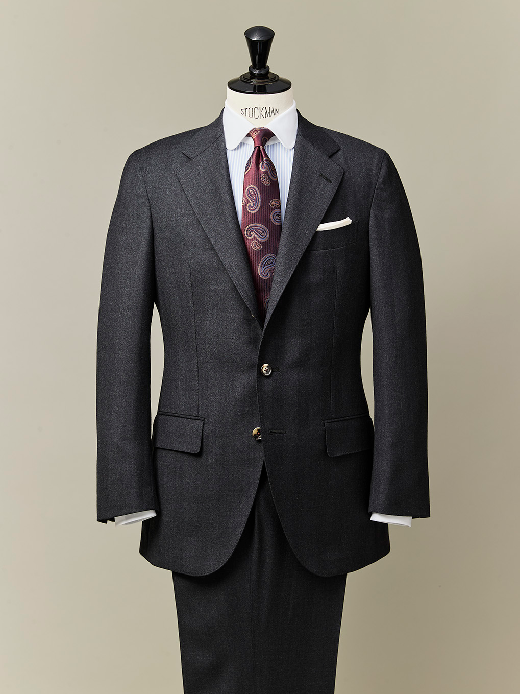 Mantero｜Paisley Neat Tie｜ボルドー
