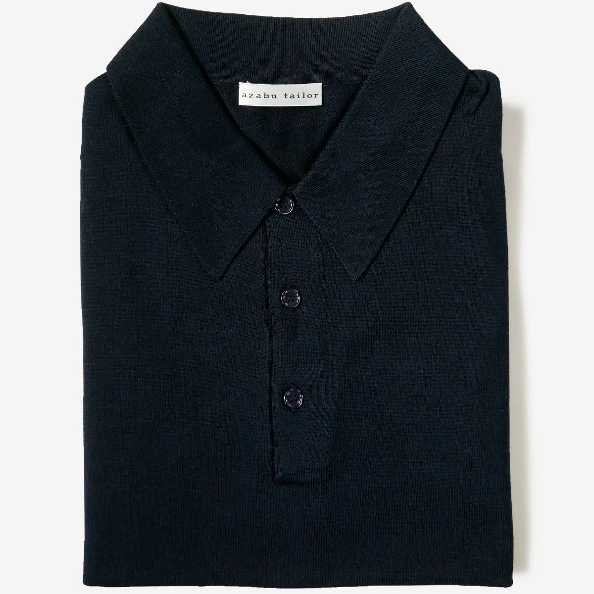 SUVIN PLATINUM ニットポロシャツ ネイビー – MINIMAL WARDROBE