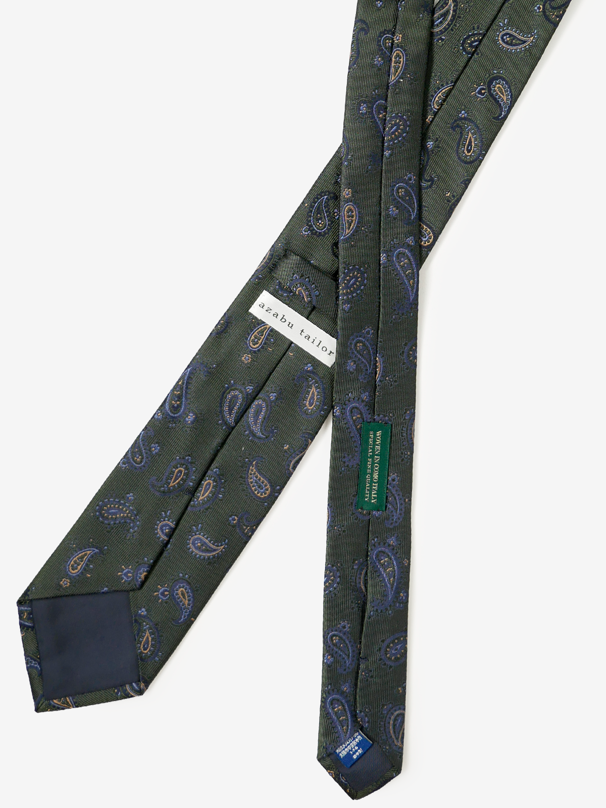 Mantero｜Paisley Neat Tie｜グリーン