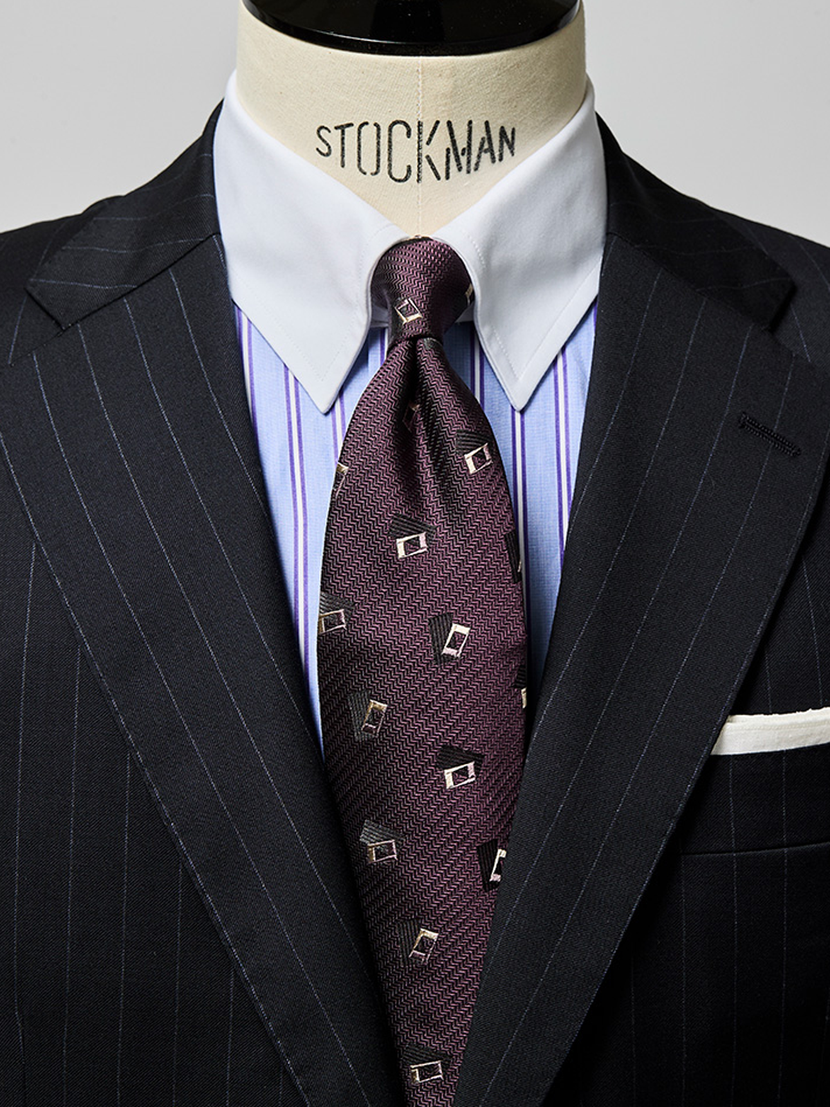 Classico Seta｜Rectangle Neat Tie｜ボルドー