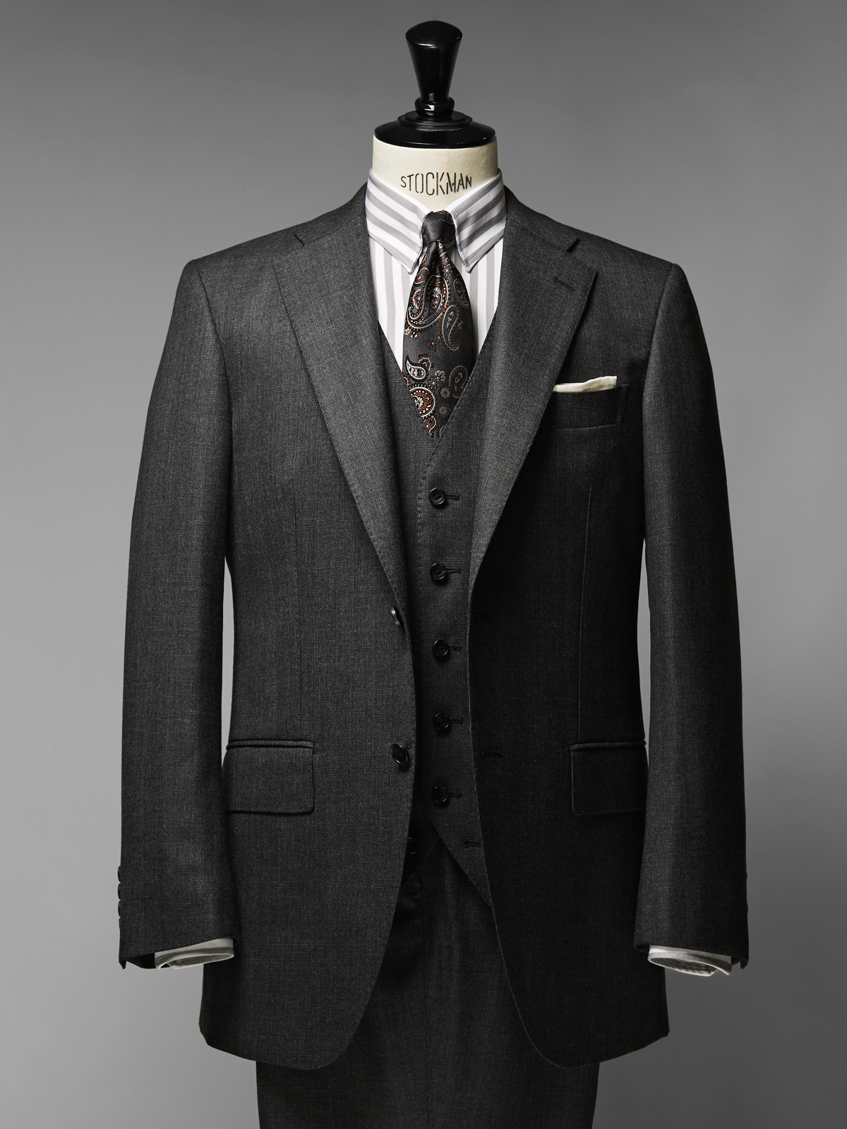 Mantero｜Paisley Tie｜グレー