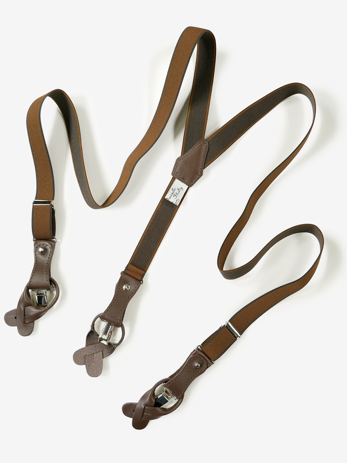 La Ducale｜Stripes Suspenders｜ブラウン