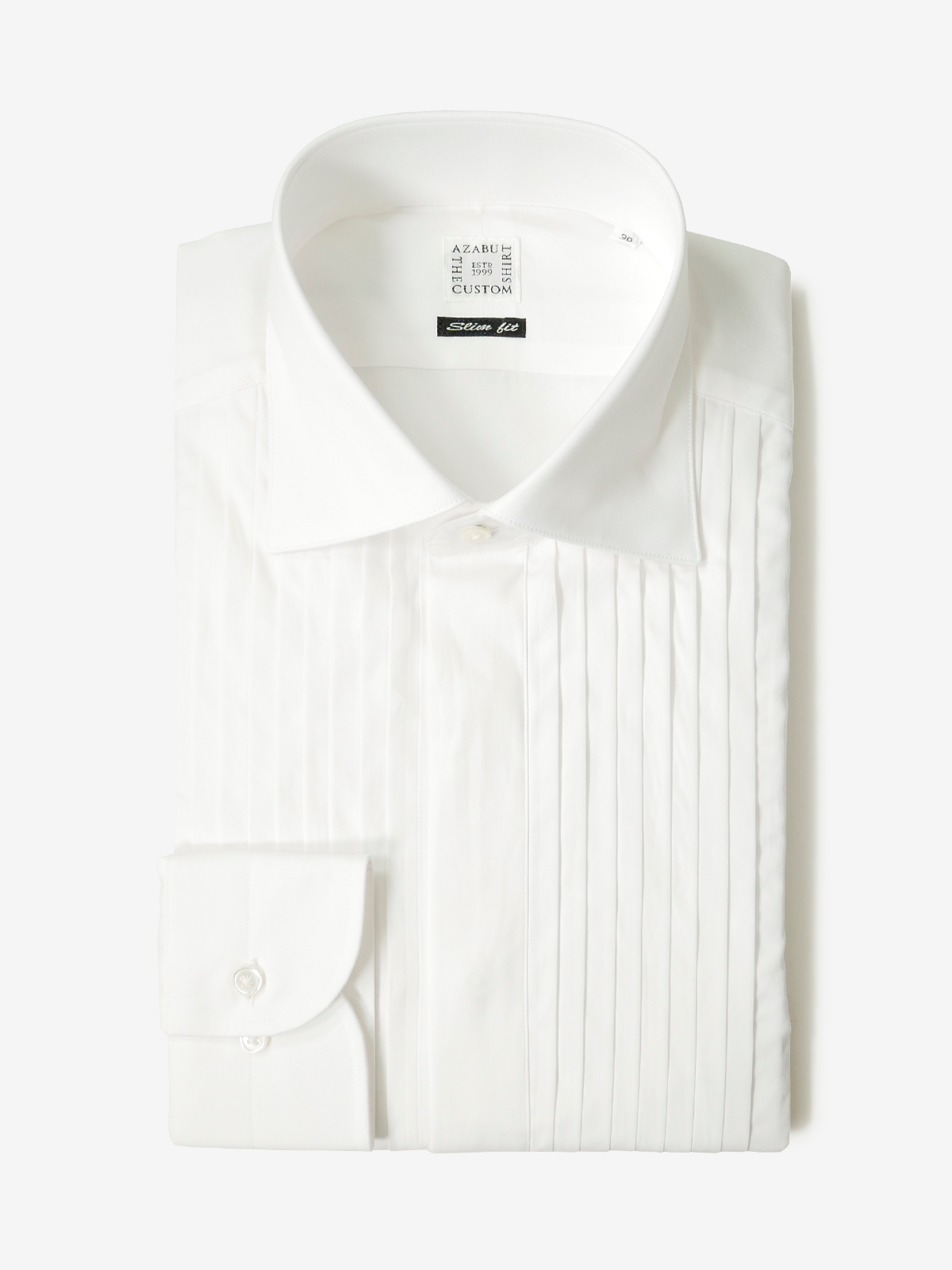 Pleated Slim Fit Shirt｜ホワイト