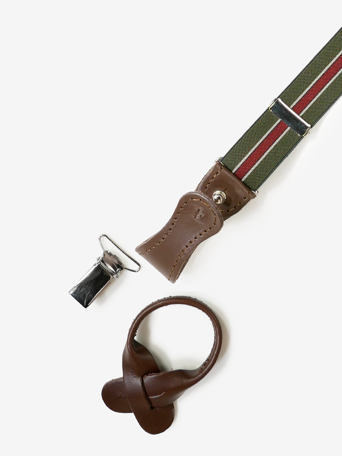 La Ducale｜Stripes Suspenders｜グリーン